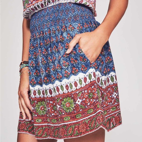 Boho Western Faherty Bemini Smocked Dress EUC Size S - Picture 4 of 13